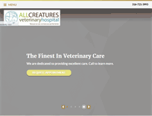 Tablet Screenshot of allcreaturespetvet.com